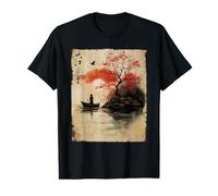 Las Mujeres japonesas y el árbol de Cerezo en Flor de Madera japonés Camiseta gráfica económica