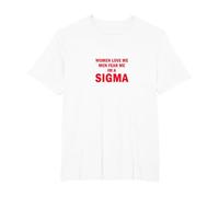 Las Mujeres me aman Los Hombres me temen Soy un Hombre Sigma - Alpha Introvert Camiseta, Hombre Tallas Grandes, Blanco, 5X Alto