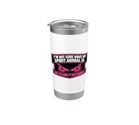 Las mujeres no están seguras de cuál es mi animal espiritual, pero tiene rabia Vaso térmico de acero inoxidable de doble pared