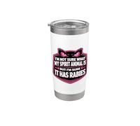 Las mujeres no están seguras de cuál es mi animal espiritual, pero tiene rabia Vaso térmico de acero inoxidable de doble pared