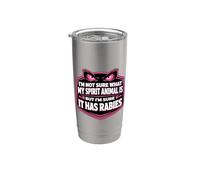 Las mujeres no están seguras de cuál es mi animal espiritual, pero tiene rabia Vaso térmico de acero inoxidable de doble pared