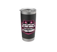 Las mujeres no están seguras de cuál es mi animal espiritual, pero tiene rabia Vaso térmico de acero inoxidable de doble pared