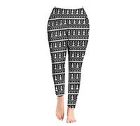Las mujeres Pantalones Largos de Yoga Gimnasio Legging Entrenamiento Ejecución Deportes Medias Elásticas de Cintura Alta Impresión Digital de Secado Rápido Fitness Leggings 004-S