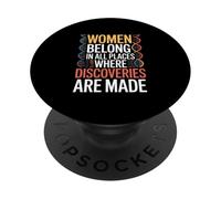 Las Mujeres Pertenecen a los descubrimientos Que se Hacen Graciosos Diciendo PopSockets PopGrip Adhesivo