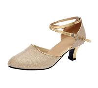 Las Mujeres Zapatos De Baile Latino Moderno Tacón Alto Zapatos De Tango Sala De Baile Deportivo Puntera Cerrada Latina Sandalias Señoras Latina Salsa Tango Vals Bachata Latina Sandalias