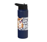 Las niñas de Corgi tienen una gran actitud, el dueño de la mascota Corgi, Corgi Stainless Steel Insulated Water Bottle
