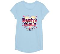 Las niñas de papá: Impresionante como el Amor Familiar de mis Hijas Camiseta, Niñas, Azul Bebé, Grande