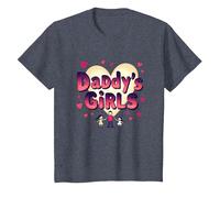 Las niñas de papá: Impresionante como el Amor Familiar de mis Hijas Camiseta, Niños, Azul Jaspeado, 2 años