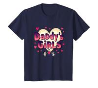 Las niñas de papá: Impresionante como el Amor Familiar de mis Hijas Camiseta, Niños, Azul Marino, 2 años