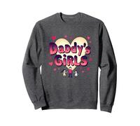 Las niñas de papá: Impresionante como el Amor Familiar de mis Hijas Sudadera, Unisex para Adultos, Jaspeado Oscuro, L