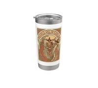 Las niñas serán niñas empoderadas Mujeres Art Nouveau Witches Vaso térmico de acero inoxidable de doble pared