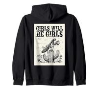 Las niñas serán niñas Mantis Rezando Cactus Desert Sudadera con Capucha
