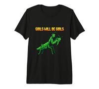 Las niñas serán niñas Pixel Art Mantis Retro Gamer Camiseta Premium