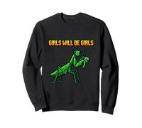 Las niñas serán niñas Pixel Art Mantis Retro Gamer Sudadera