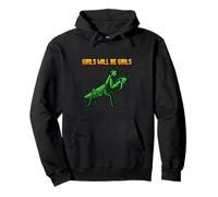 Las niñas serán niñas Pixel Art Mantis Retro Gamer Sudadera con Capucha