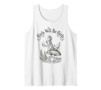 Las niñas serán voluntad Chicas Mantis Rezando Bebiendo té Camiseta sin Mangas