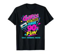 Las niñas Solo Quieren divertirse en los 90, Fiesta de Halloween Retro y Vintage Camiseta