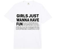 Las niñas Solo Quieren Tener Feminista Fundamental en Derechos Humanos Comfort Colors Adult Heavyweight T-Shirt