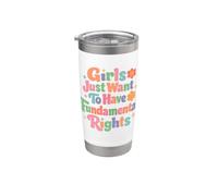 Las niñas solo quieren tener feminista fundamental en derechos humanos Vaso térmico de acero inoxidable de doble pared
