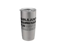 Las niñas solo quieren tener feminista fundamental en derechos humanos Vaso térmico de acero inoxidable de doble pared