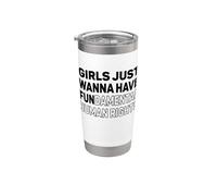 Las niñas solo quieren tener feminista fundamental en derechos humanos Vaso térmico de acero inoxidable de doble pared