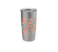 Las niñas solo quieren tener feminista fundamental en derechos humanos Vaso térmico de acero inoxidable de doble pared