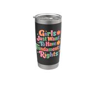 Las niñas solo quieren tener feminista fundamental en derechos humanos Vaso térmico de acero inoxidable de doble pared