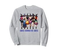 Las niñas van a ser brujas de Halloween, lindo escuadrón de brujas Sudadera