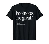 Las Notas al pie de página Son un Gran Lector de escritores y Estudiantes Divertidos Camiseta gráfica económica, Hombre, Negro, S
