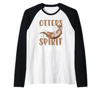 Las nutrias Son mi Animal Espiritual Camiseta Manga Raglan