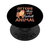 Las nutrias Son mi Animal Espiritual PopSockets PopGrip Adhesivo
