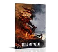Las obras de arte de Final Fantasy son duraderas, impermeables y fáciles de limpiar en habitaciones, salas de estar, dormitorios, cocinas y fáciles de montar. Estilo marco de 20 x 30 cm