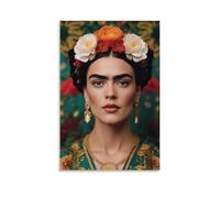 Las obras de arte de Frida Kahlo son duraderas, impermeables y fáciles de limpiar en habitaciones, salas de estar, dormitorios, cocinas y fáciles de montar. Estilo sin marco, 50 x 75 cm