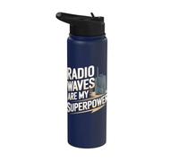 Las ondas de radio son mi superpoder: divertida radio HAM Stainless Steel Insulated Water Bottle