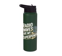 Las ondas de radio son mi superpoder: divertida radio HAM Stainless Steel Insulated Water Bottle