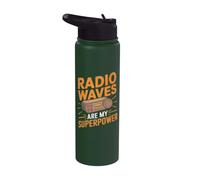 Las ondas de radio son mi superpoder: divertida radio HAM Stainless Steel Insulated Water Bottle