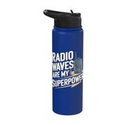 Las ondas de radio son mi superpoder: divertida radio HAM Stainless Steel Insulated Water Bottle