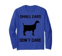 Las Orejas pequeñas no importan la Cabra Graciosa la Cabra Manga Larga, Unisex para Adultos, Azul Real, XXL