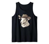 Las ovejas se vuelven occidentales con un sombrero de vaquero genial Camiseta sin Mangas