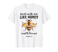 Las Palabras amables Son como la Miel Christian Bee Proverbios 16:24 Camiseta