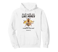 Las Palabras amables Son como la Miel Christian Bee Proverbios 16:24 Sudadera con Capucha