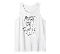 Las Palabras amables Son como la Miel Proverbios 16:24 Cita Cristiana Camiseta sin Mangas