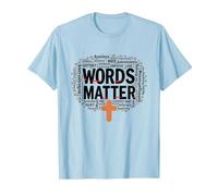 Las Palabras importan Anti Bullying Empatía Amor Respeto Bondad Camiseta, Hombre, Azul Bebé, S