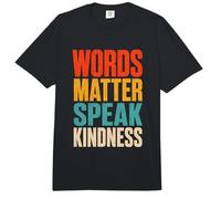 Las Palabras importan, Hablan amabilidad, tipografía audaz y desgastada Comfort Colors Adult Heavyweight T-Shirt