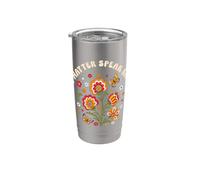 Las palabras importan hablar bondad flor bondad salud mental Vaso térmico de acero inoxidable de doble pared