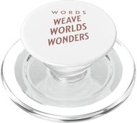 Las Palabras Tejen Mundos y Maravillas Inspiradoras PopSockets PopGrip para MagSafe