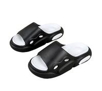 Las Parejas Suelas Gruesas Almohada Zapatillas,Antislip La Suela está Diseñada con Textura Cóncava,Suave y cómodo en el interior, Transpirable y no Pegajoso en Los Pies(Size:EU 42/43,Color:Negro)