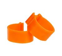 las patas de pollo, 50 anillos ajustables for patas de aves de corral, 1,6-2 cm, multicolor, for pollo, pato y ganso(Orange,Inner Diameter 1.6cm)
