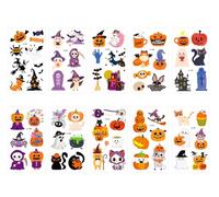 Las Pegatinas De Tatuajes De Dibujos Animados De Halloween Son Divertidas Y Lindas Calabazas Fantasma, Impermeables Y Adecuadas Para Fiestas De Halloween Infantiles. 120 * 69mm