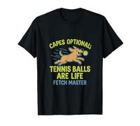 Las Pelotas de Tenis Capes Optional Son Life Dog Hero Camiseta